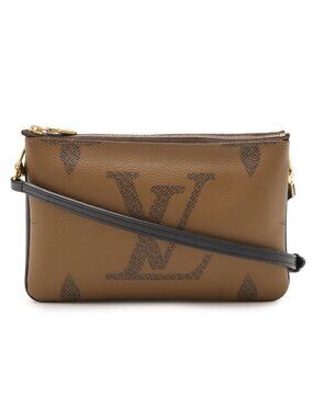 Louis Vuitton Monogram Giant Reverse Pochette Double Zip Shoulder Bag 2-Way